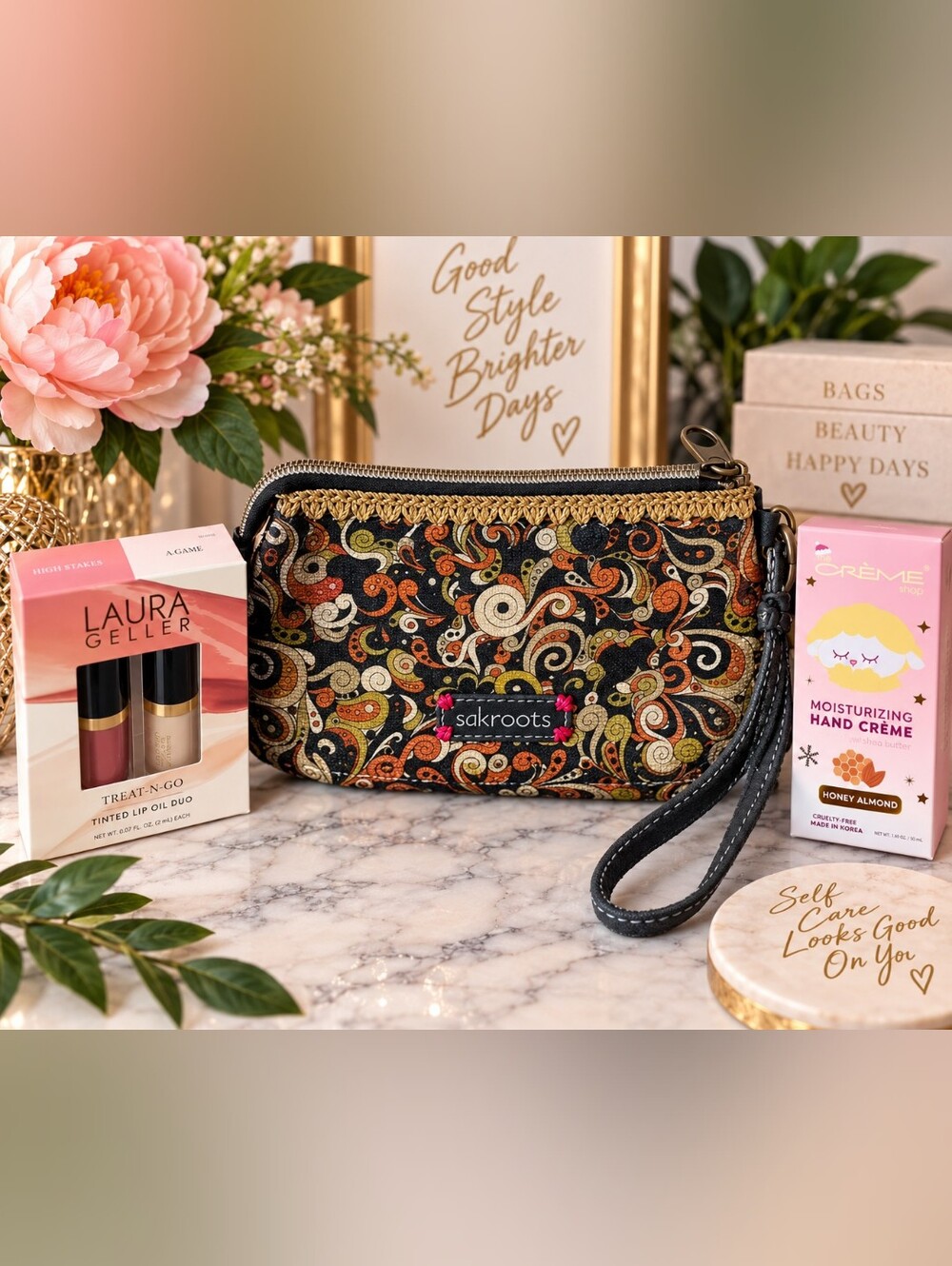 🌸 Sakroots Crossbody Bag + Beauty Bundle 🌸